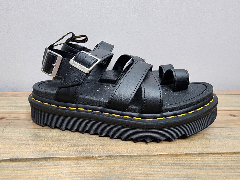 DR MARTENS AVRY HYDRO TOE LOOP PLATFORM SANDALS Size 7